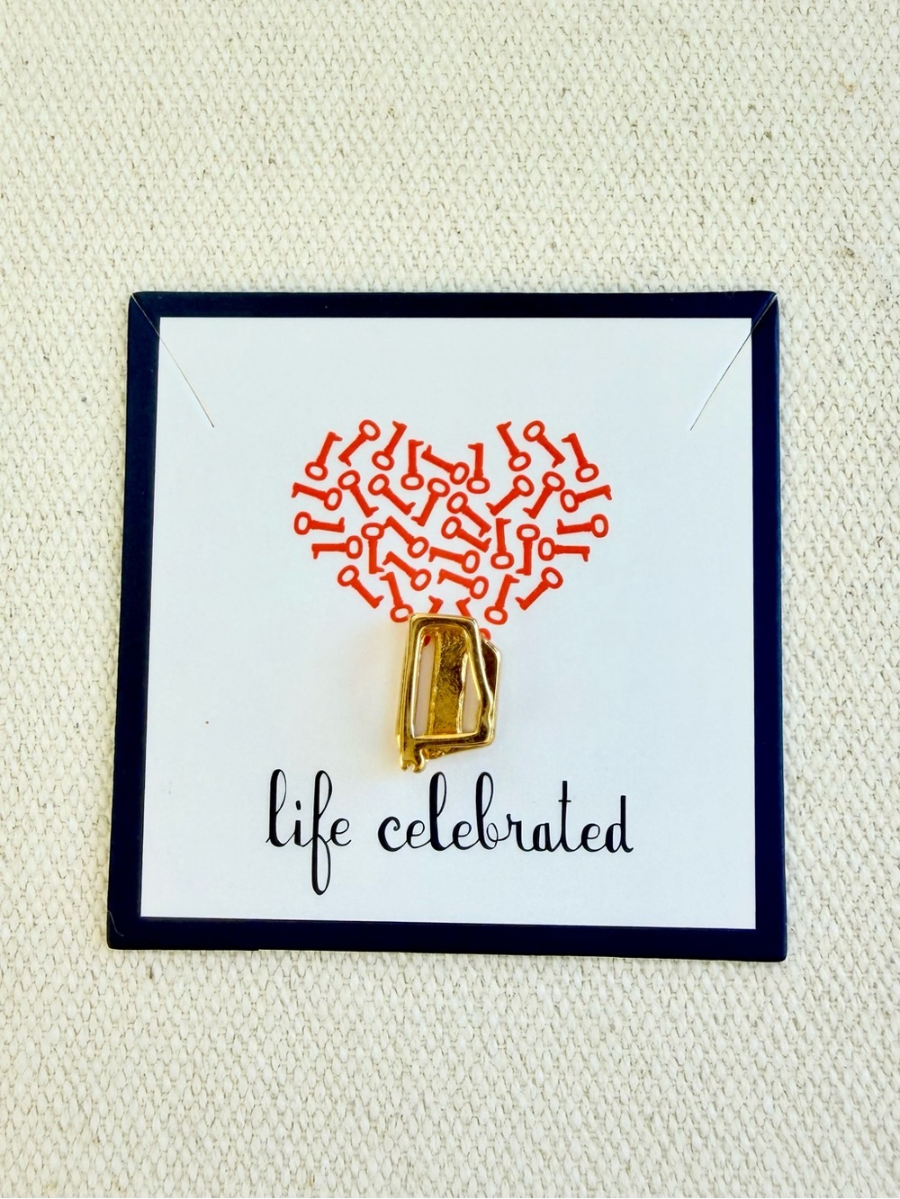 *Alabama State Outline Charm* KEEP COLLECTIVE Retired Gold Rare and Hard to Find
